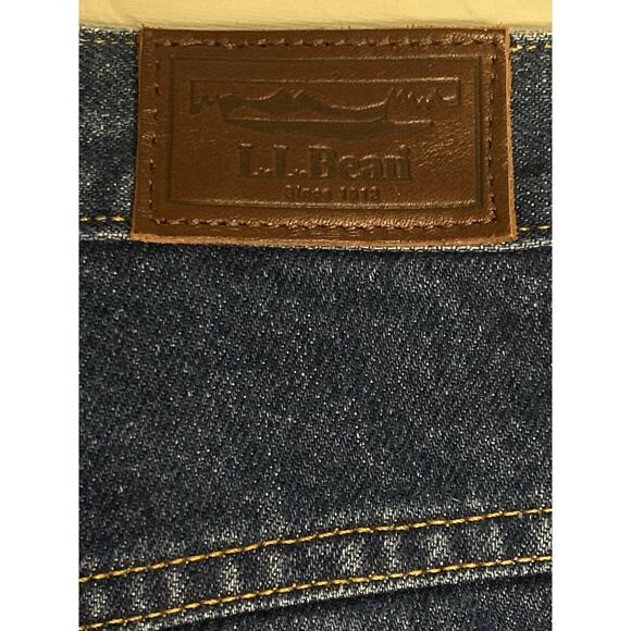 Vintage L.L. Bean Flannel Lined Relaxed Fit Jeans Women's Size 4 Tall - Picture 4 of 13